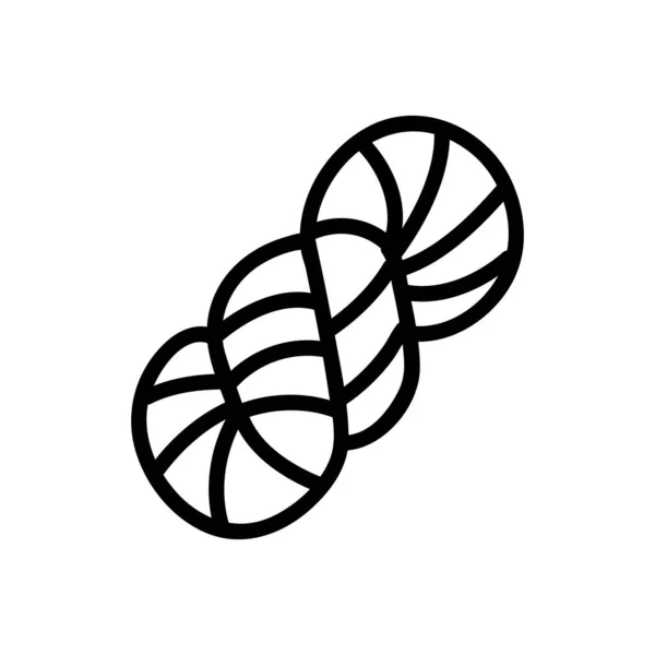 Вектор Піктограми Нитки Знак Тонкої Лінії Ізольована Контурна Символьна Ілюстрація — стоковий вектор