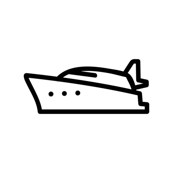 Современный Вектор Икон Яхты Знак Тонкой Линии Изолированная Контурная Иллюстрация — стоковый вектор
