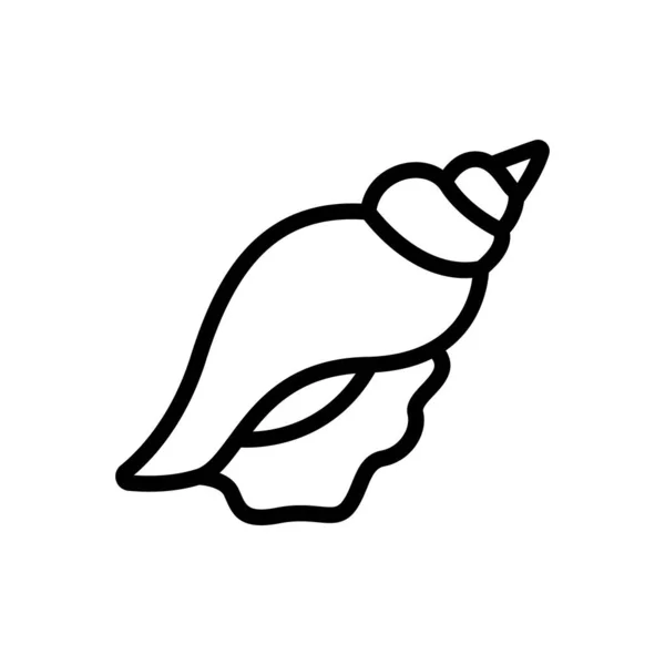 Вектор Значка Оболочки Знак Тонкой Линии Изолированная Контурная Иллюстрация — стоковый вектор