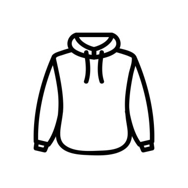 Sıcak kapüşonlu ikon vektörü. İnce çizgi işareti. İzole edilmiş kontür sembolü gösterimi