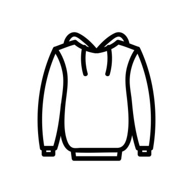 Sıcak kapüşonlu ikon vektörü. İnce çizgi işareti. İzole edilmiş kontür sembolü gösterimi