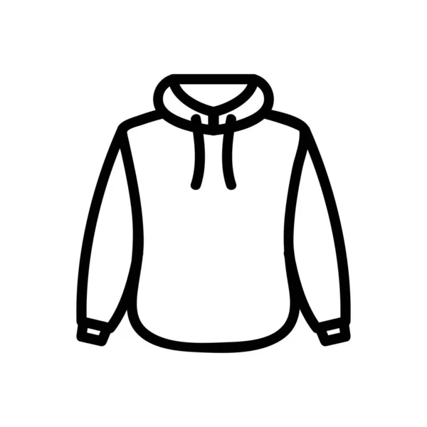 Warm Hoodie Icon Vector Thin Line Sign Isolated Contour Symbol — Stock Vector