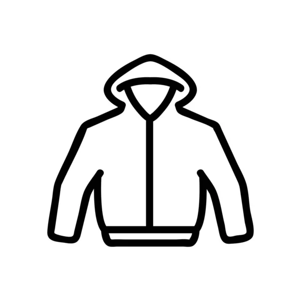 Hoodie Symbol Vektor Schlankheitszeichen Isolierte Kontursymboldarstellung — Stockvektor