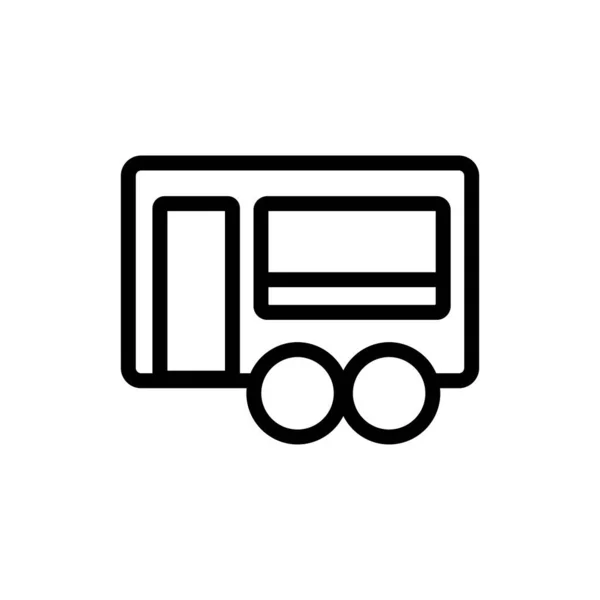 Food Truck Icon Vektor Schlankheitszeichen Isolierte Kontursymboldarstellung — Stockvektor