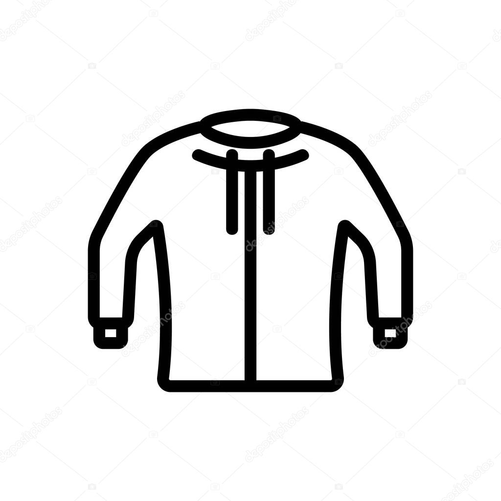 Hoodie icon vector. Thin line sign. Isolated contour symbol illustration
