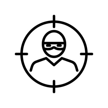 Kamera CCTV ikon vektörü. İnce çizgi işareti. İzole edilmiş kontür sembolü gösterimi