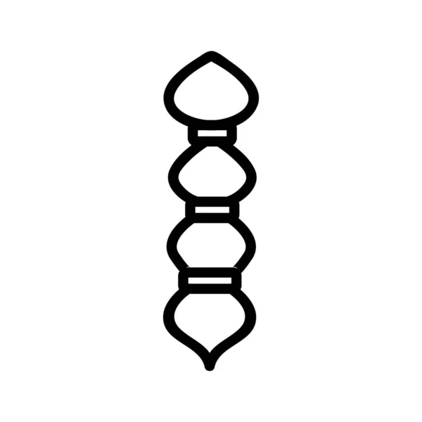 ブレイドアイコンベクトル 細い線の記号 独立した輪郭シンボルイラスト — ストックベクタ