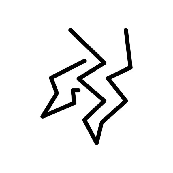 ライトニングアイコンベクトル 細い線の記号 独立した輪郭シンボルイラスト — ストックベクタ