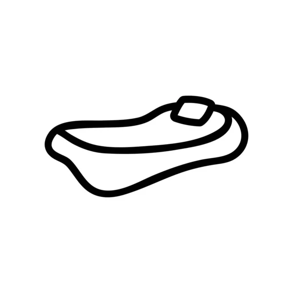 Вектор Иконки Кровати Знак Тонкой Линии Изолированная Контурная Иллюстрация — стоковый вектор