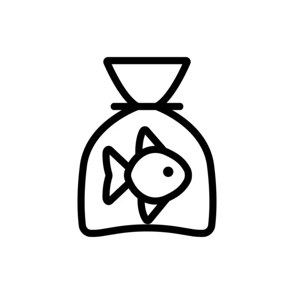 Wektor Ikony Akwarium Znak Cienkiej Linii Ilustracja Izolowanego Symbolu Konturu — Wektor stockowy