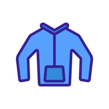 Kapüşonlu ikon vektörü. İnce çizgi işareti. İzole edilmiş kontür sembolü gösterimi