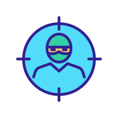 Kamera CCTV ikon vektörü. İnce çizgi işareti. İzole edilmiş kontür sembolü gösterimi