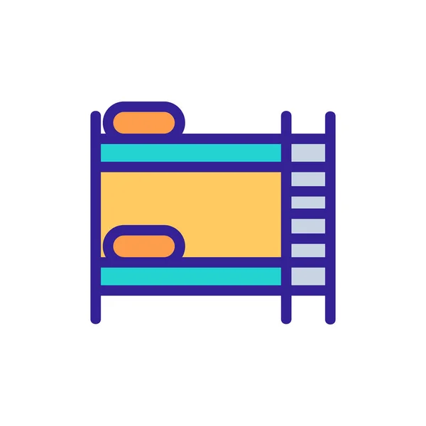 Ein Bequemer Bett Icon Vektor Schlankheitszeichen Isolierte Kontursymboldarstellung — Stockvektor