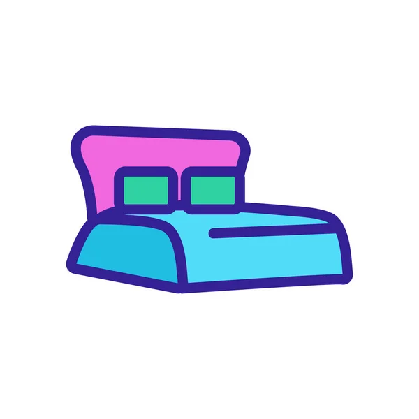 Bedpictogram Vector Een Dun Lijnteken Geïsoleerde Contoursymbool Illustratie — Stockvector