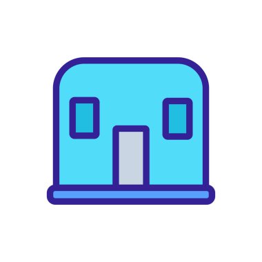 çadır ikon vektörü. İnce çizgi işareti. İzole edilmiş kontür sembolü gösterimi