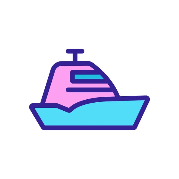 Wektor Ikony Jachtu Znak Cienkiej Linii Ilustracja Izolowanego Symbolu Konturu — Wektor stockowy