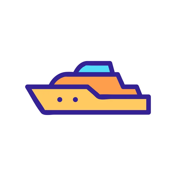 Moderne Yacht Ikon Vektor Tyndt Tegn Isoleret Kontursymbol Illustration – Stock-vektor