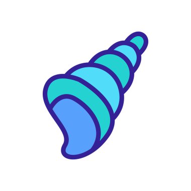 kabuk simgesi vektörü. İnce çizgi işareti. İzole edilmiş kontür sembolü gösterimi