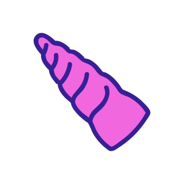 deniz kabuğu ikonu vektörü. İnce çizgi işareti. İzole edilmiş kontür sembolü gösterimi