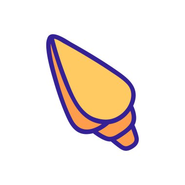 Güzel kabuk ikonu vektörü. İnce çizgi işareti. İzole edilmiş kontür sembolü gösterimi