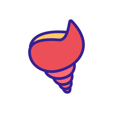 Güzel kabuk ikonu vektörü. İnce çizgi işareti. İzole edilmiş kontür sembolü gösterimi