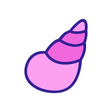 Güzel kabuk ikonu vektörü. İnce çizgi işareti. İzole edilmiş kontür sembolü gösterimi