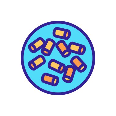 Buğday ikonu vektöründen makarna. İnce çizgi işareti. İzole edilmiş kontür sembolü gösterimi