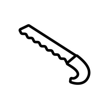 Saw Vintage ikon vektörü. Eski tabelayı gördüm. izole edilmiş sınır sembolü çizimi