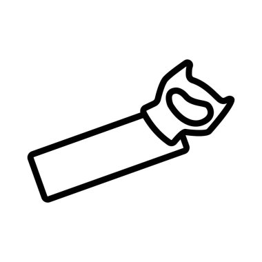 Tahta testere ikon vektörü. Tahta testeresi. izole edilmiş sınır sembolü çizimi