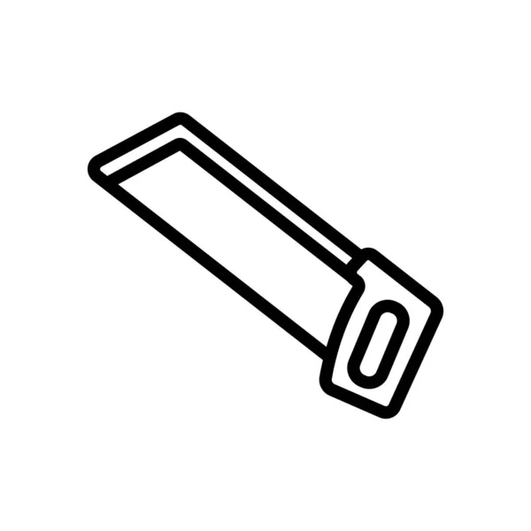 Ostrý Vektor Ikony Pilky Ostrá Pilová Značka Izolovaný Symbol Obrysu — Stockový vektor