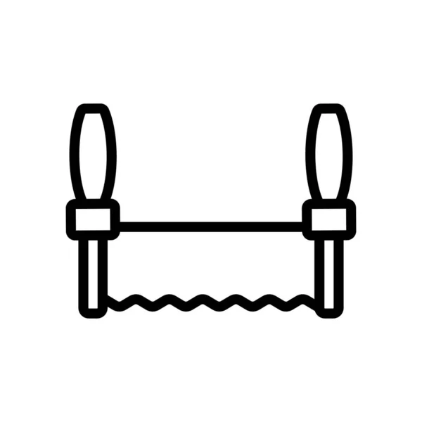 Пилка Значка Столярного Вектора Пилка Столярного Знака Ізольована Символьна Ілюстрація — стоковий вектор