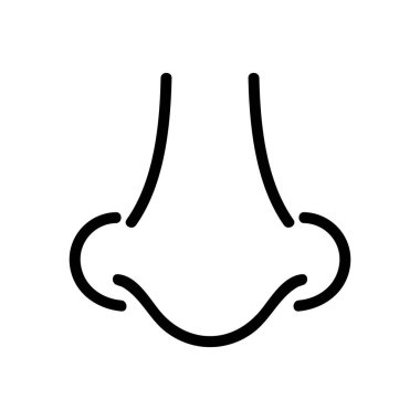 Güzel burun ikonu vektörü. Güzel burun işareti. izole edilmiş sınır sembolü çizimi