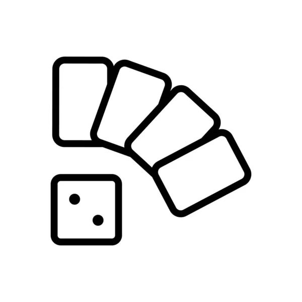 Cartão Jogo Vetor Ícone Dados Cartão Jogo Sinal Dados Ilustração —  Vetores de Stock