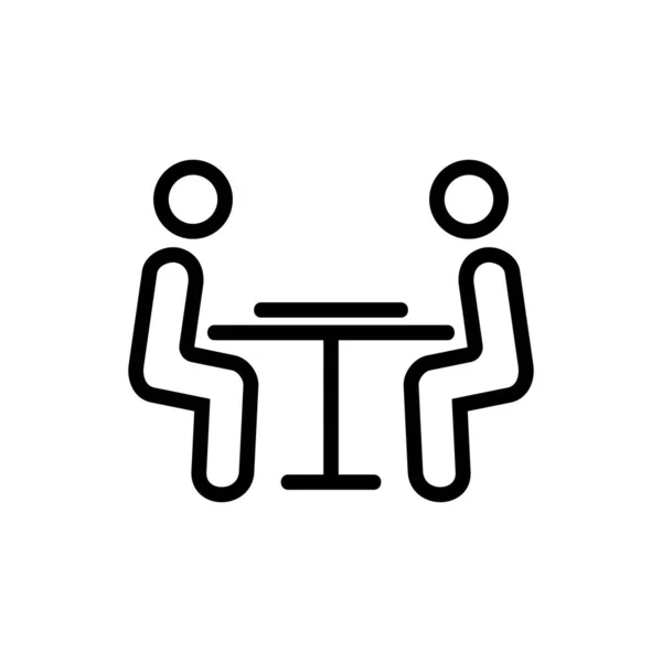 Les Joueurs Vecteur Icônes Table Les Joueurs Table Signe Illustration — Image vectorielle