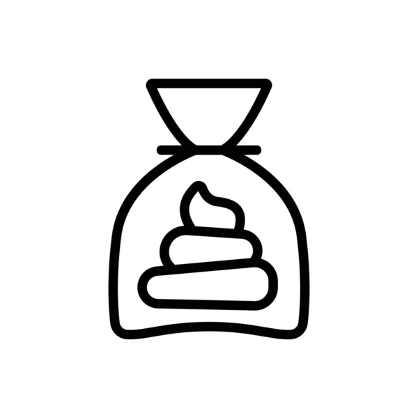 Shit Package Icon Vector Shit Package Sign Isolated Contour Symbol — 图库矢量图片
