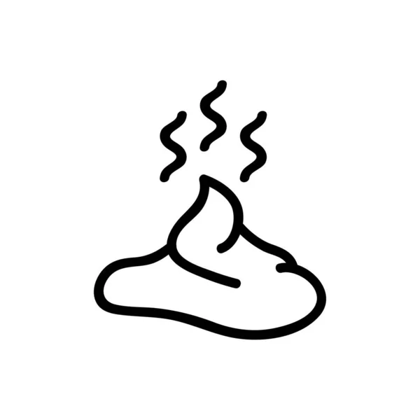 Smelly Shit Icon Vector Smelly Shit Sign Isolated Contour Symbol — 图库矢量图片