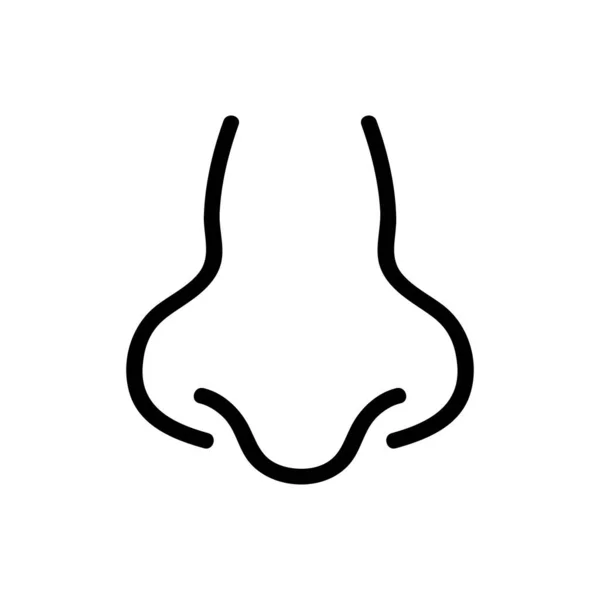 Nez Vue Face Icône Vecteur Panneau Avant Nez Illustration Symbole — Image vectorielle
