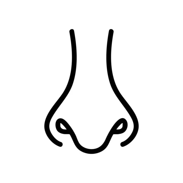 Ikona Nos Nosní Dírky Vektor Znamení Nosu Nosních Dírek Izolovaný — Stockový vektor