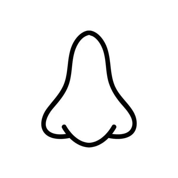 通常の鼻アイコンベクトルです 鼻の標識だ 孤立した輪郭記号図 — ストックベクタ