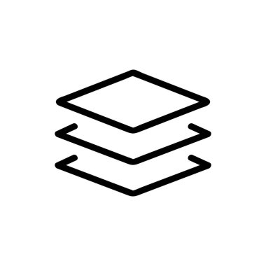 kompleks bileşim katman vektörü. kompleks kompozisyon işareti. izole edilmiş sınır sembolü çizimi