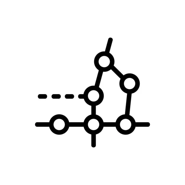 Metrokaart Lijnen Pictogram Vector Metrokaart Lijnen Teken Geïsoleerde Contoursymbool Illustratie — Stockvector