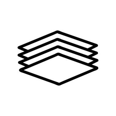 katmanlı bileşim ikonu vektörü. Katmanlı kompozisyon işareti. izole edilmiş sınır sembolü çizimi