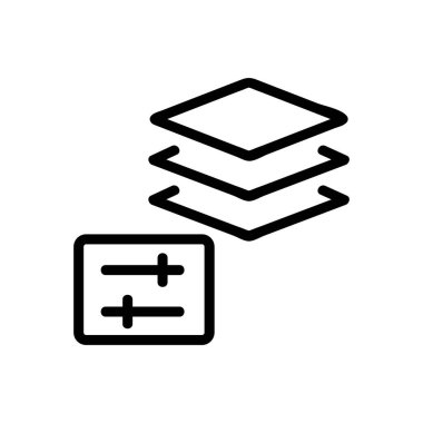 Koruyucu katman ikon vektörü. Koruyucu tabaka işareti. izole edilmiş sınır sembolü çizimi