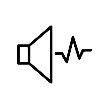 ses dalgası ikon vektörü. Ses dalgası işareti. izole edilmiş sınır sembolü çizimi