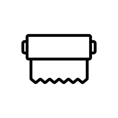 Alüminyum folyo simge vektörü. Alüminyum folyo işareti. izole edilmiş sınır sembolü çizimi