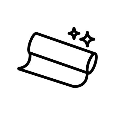 Folyo simleri simge vektörü. Folyo pırıltısı işareti. izole edilmiş sınır sembolü çizimi