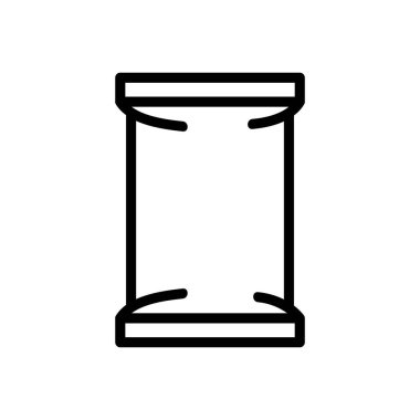 Folyo ambalaj ikonu vektörü. Folyo ambalaj tabelası. izole edilmiş sınır sembolü çizimi