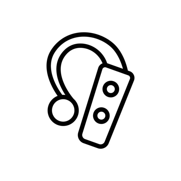 Вектор Піктограми Слухового Апарату Знак Слухового Апарату Ізольована Символьна Ілюстрація — стоковий вектор