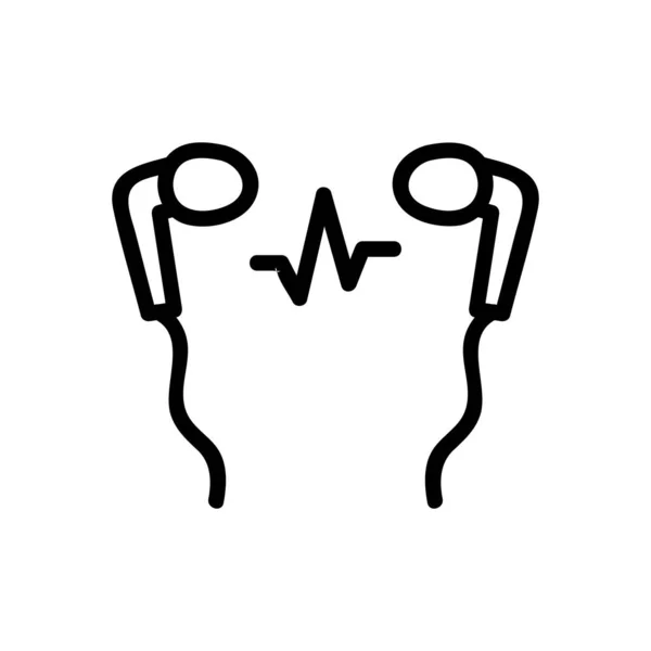 Вектор Значка Мелодії Навушників Навушники Мелодійний Знак Ізольована Символьна Ілюстрація — стоковий вектор