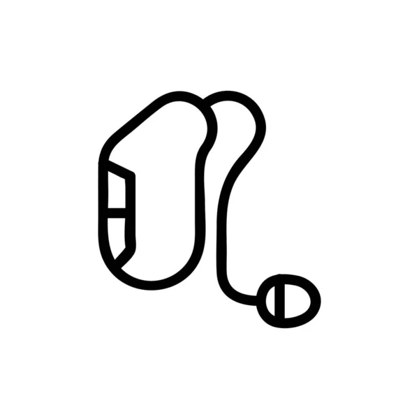 Пристрій Вектора Піктограм Слуху Пристрій Слухового Знаку Ізольована Символьна Ілюстрація — стоковий вектор
